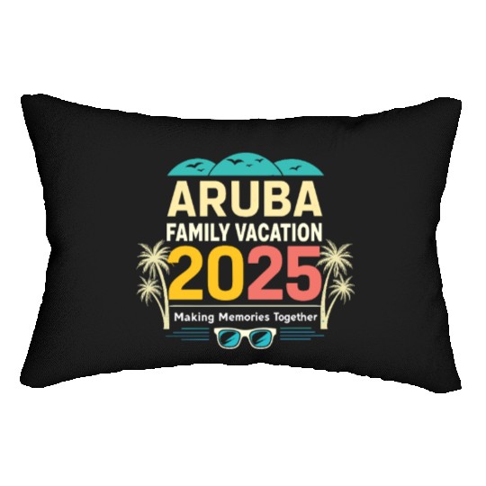 Aruba Family Vacation 2025 Lumbar Pillows