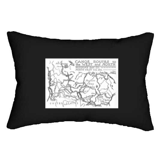 Fur Trade Canoe Routes Lumbar Pillows