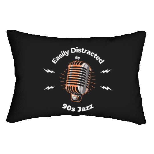 Easily Distracted by 1990s Jazz Lumbar Pillows