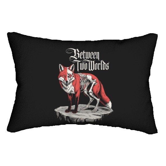 Dark Cottagecore Between Two Worlds Fox Lumbar Pillows