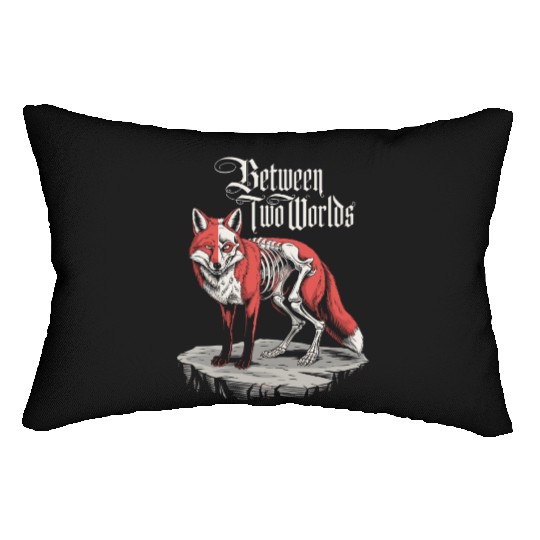 Dark Cottagecore Between Two Worlds Fox Lumbar Pillows