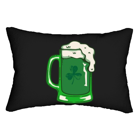 Green Beer Lumbar Pillows