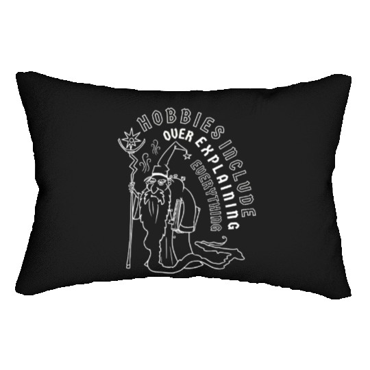 Funny Wizard Lumbar Pillows | Over Explaining Mage Lumbar Pillows