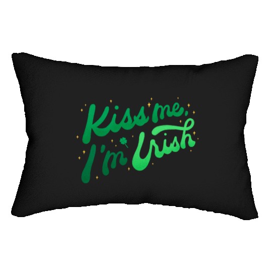 Kiss Me I'm Irish on Lumbar Pillows