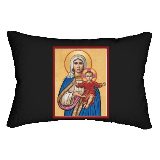 Holy Rosary Virgin Mary Catholic Rosary Lumbar Pillows