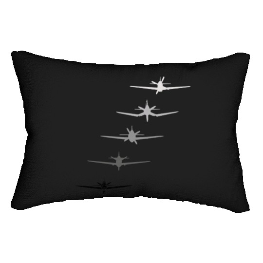 Best Warbirds Ever P-51 F4U P-47 P-40 and A6M Lumbar Pillows