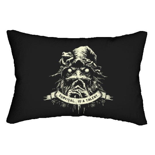 Thinker Frog Lumbar Pillows