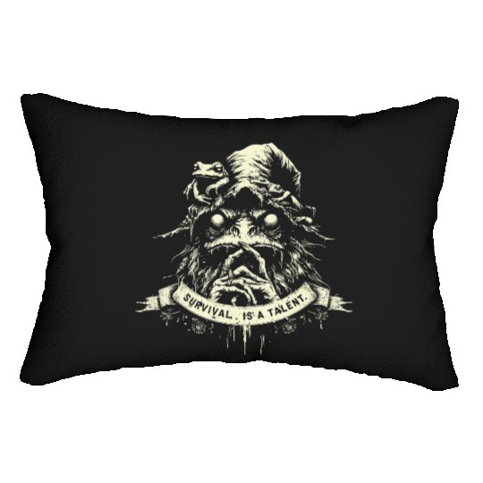 Thinker Frog Lumbar Pillows