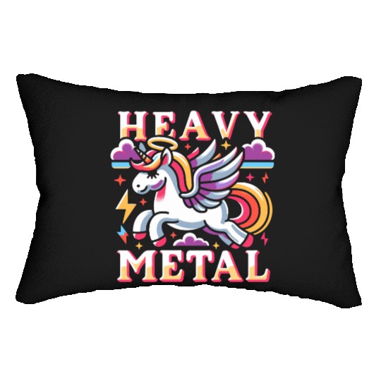 Heavy Metal Unicorn Lumbar Pillows