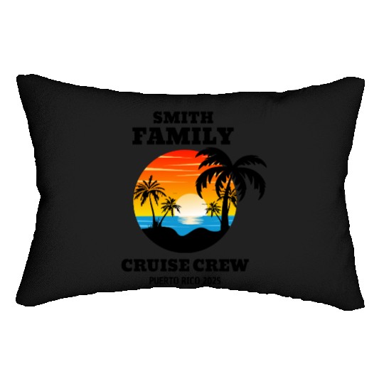 smith family cruise crew puerto rico 2025 Lumbar Pillows