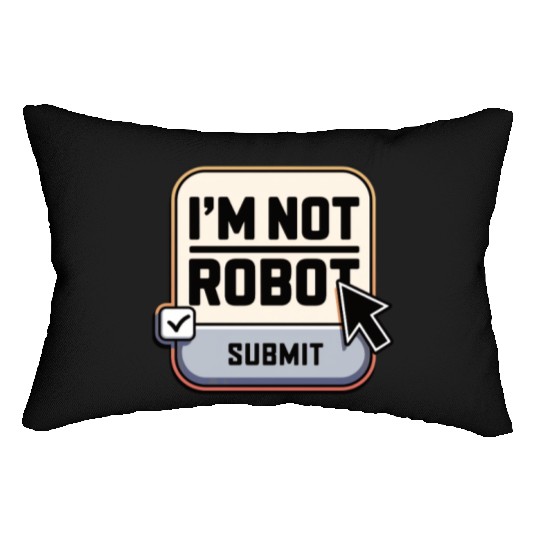 I'm Not Robot Captcha Fun Lumbar Pillows