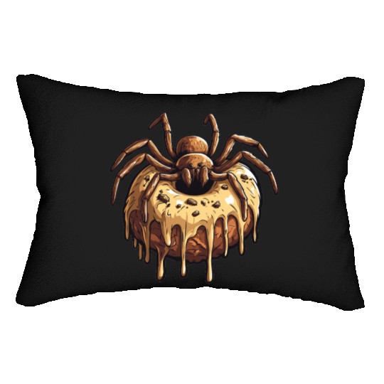 Donut Spider Funny Creative Motif Lumbar Pillows