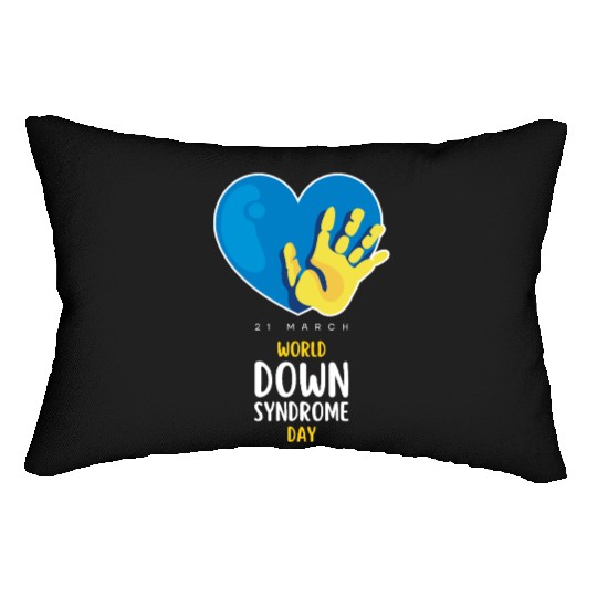 World Down Syndrome Awareness Men Women Kids Lumbar Pillows