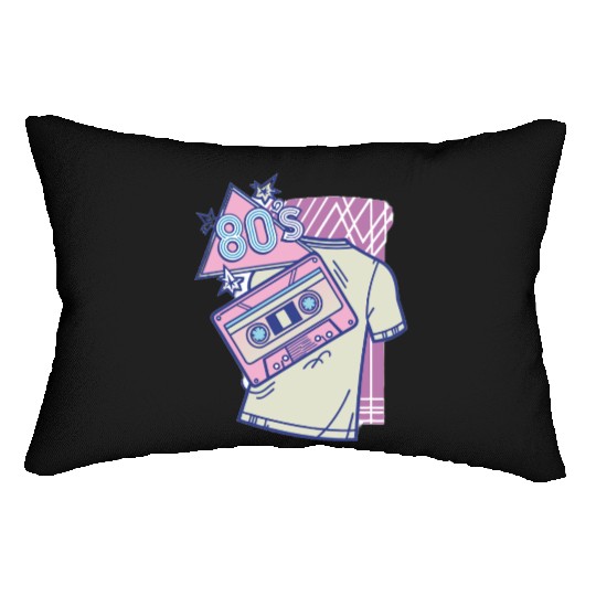 Retro Neon Aesthetic – 80s & 90s Vintage Lumbar Pillows