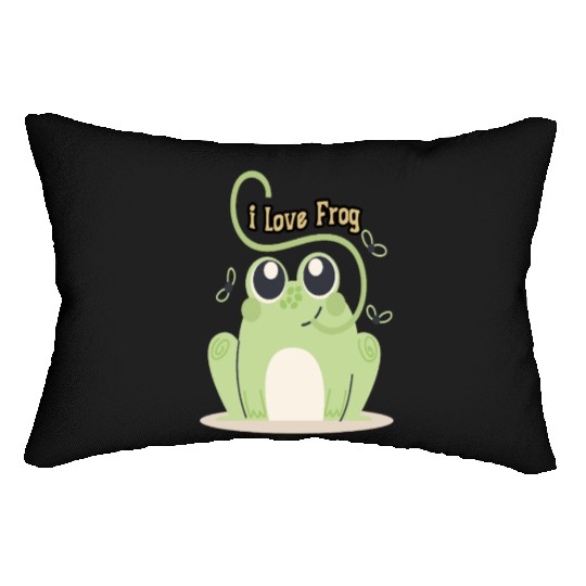 i love frog Lumbar Pillows