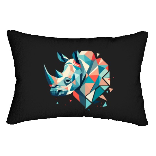 Abstract Rhinoceros - Geometric Strength Lumbar Pillows