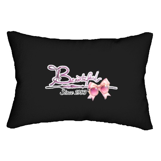 Beautiful since1983 birthday typography Lumbar Pillows