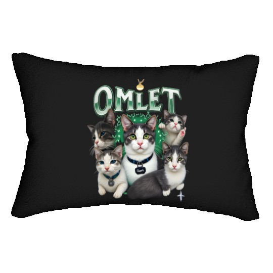 Vintage 90s Aesthetic Multi-Cat Graphic Lumbar Pillows