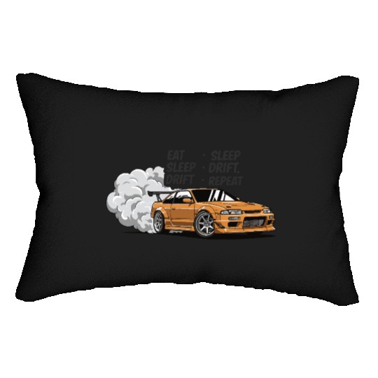 Eat Sleep Drift Repeat Lumbar Pillows – Neon JDM Car Raci