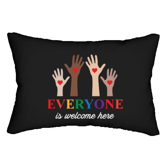 Everyone Is Welcome Here Idaho Teacher Lumbar Pillows