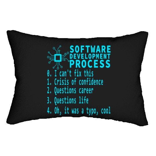 Software Dev Process Debugging Existential Crisis Lumbar Pillows
