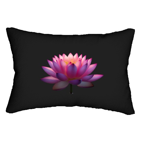 Serene Lotus Bloom Lumbar Pillows