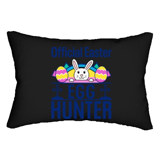 Official Easter Egg Hunter Bunny Funny lover Lumbar Pillows