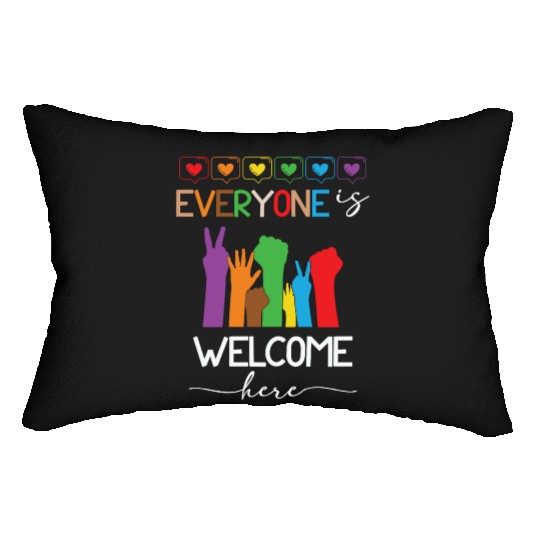Everyone Is Welcome Here Idaho Teacher Lumbar Pillows