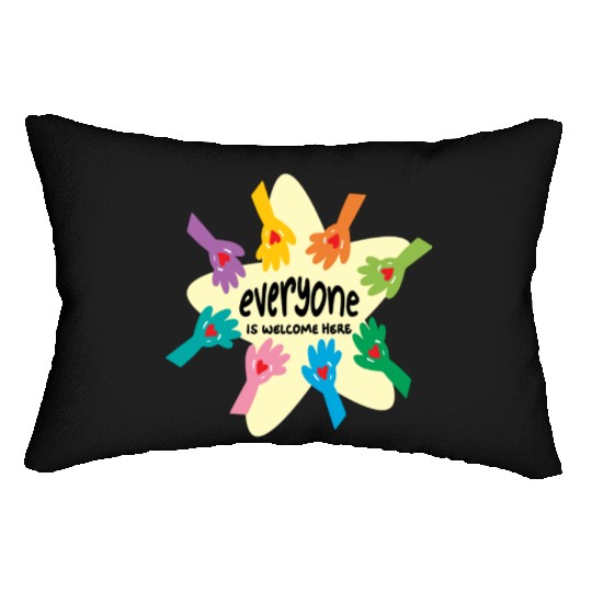 Everyone Is Welcome, Idaho Teacher, teacher, idaho Lumbar Pillows