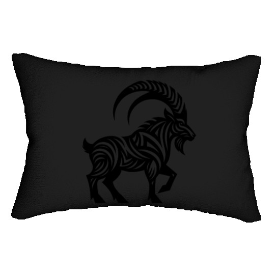Wild Capricorn Tattoo Lumbar Pillows