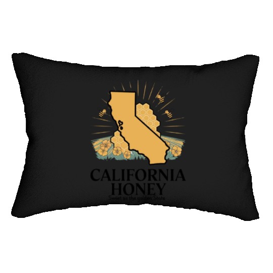 California honey sweet as the golden state Lumbar Pillows