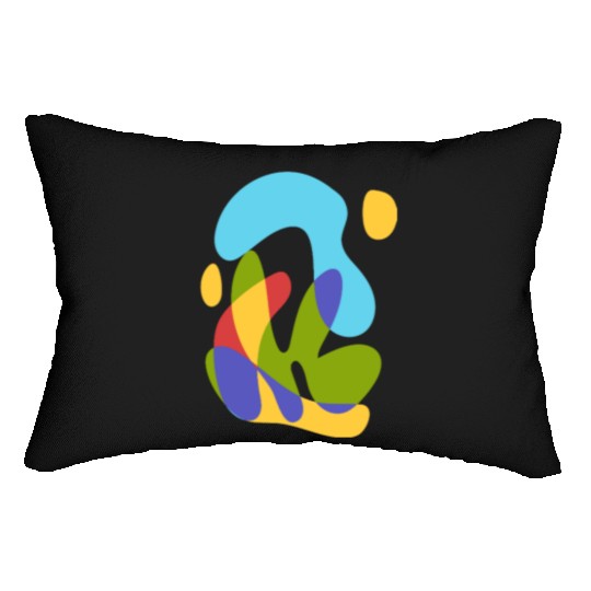 sea sun and tropical flora - bold abstract Lumbar Pillows