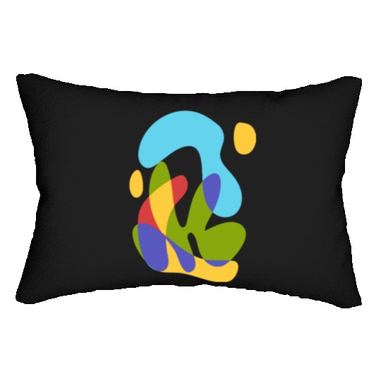 sea sun and tropical flora - bold abstract Lumbar Pillows