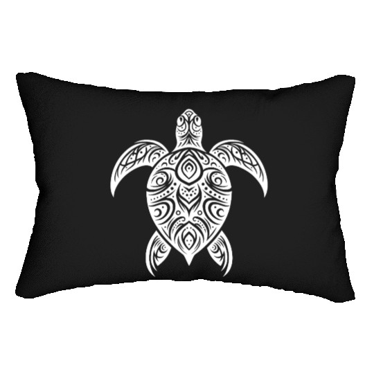 Mystical Turtle With Tribal Elements Lumbar Pillows