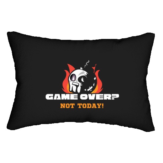Game Over? Not Today! – Clean & Modern Gamer Lumbar Pillows
