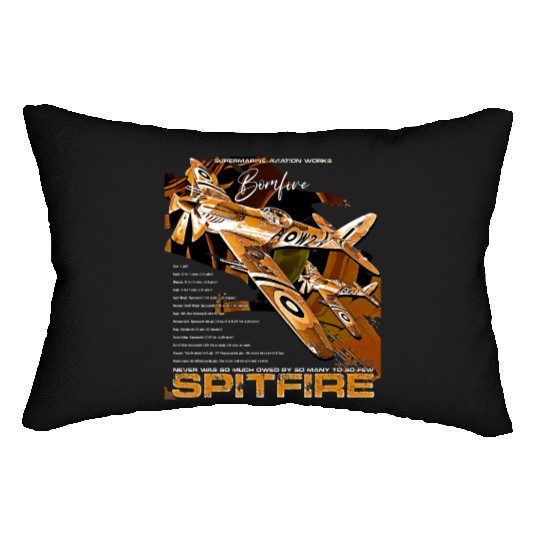 Spitfire Legend: WWII Icon in Flight Lumbar Pillows