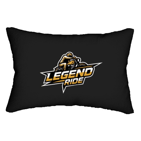 "LEGEND RIDE" | Black & Gold | Biker Lumbar Pillows