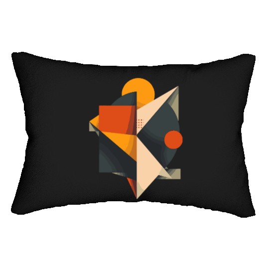 Modern Retro Geometric Composition Lumbar Pillows