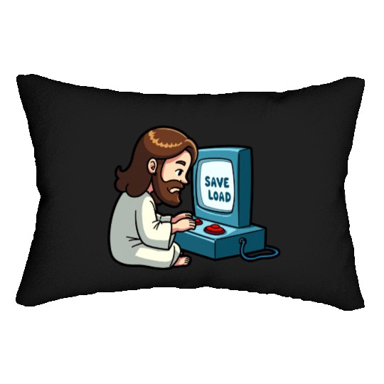 Jesus Saves and Loads Lumbar Pillows