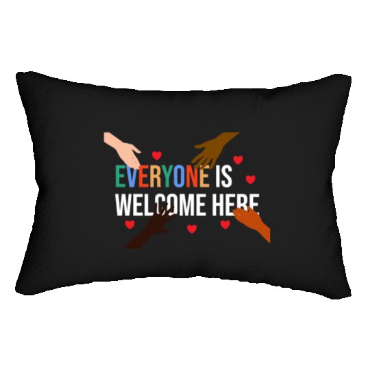 Everyone is welcome here Idaho Teacher Lumbar Pillows