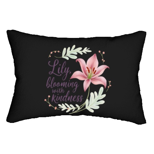 Lily, blooming with kindness Lumbar Pillows