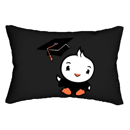 Bird School College Graduation Hat Education Cute Lumbar Pillows