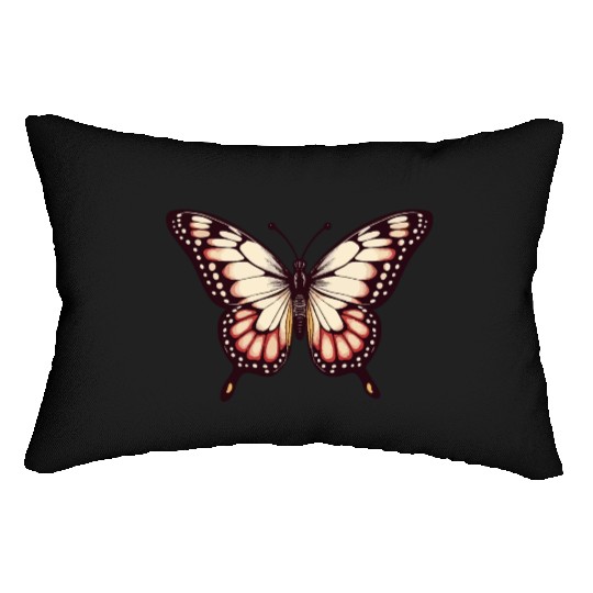 Vibrant Monarch Butterfly Lumbar Pillows