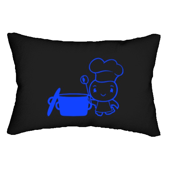 Bird Chef Cooking Pot Duck Delicious Hunger Food Lumbar Pillows