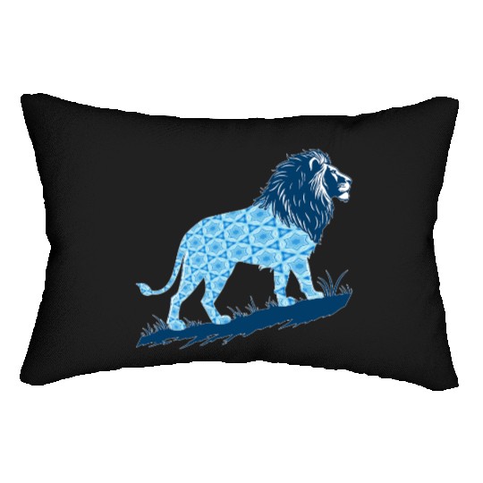 Star of David Pattern 2 Lion of Judah Lumbar Pillows