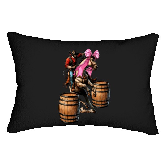 Coquette Bow Barrel Racer Barrel Racing Rodeo Mom Lumbar Pillows