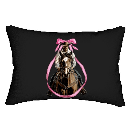 Coquette Bow Rodeo Barrel Racer Barrel Racing Mom Lumbar Pillows