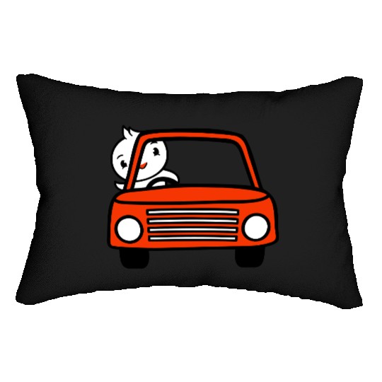 Duck Car Driver Fast Vehicle Greeting Waving Cute Lumbar Pillows