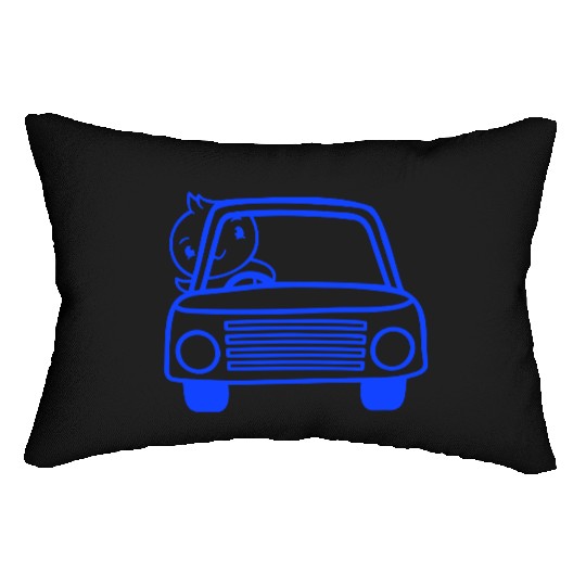 Duck Car Driver Fast Vehicle Greeting Waving Cute Lumbar Pillows