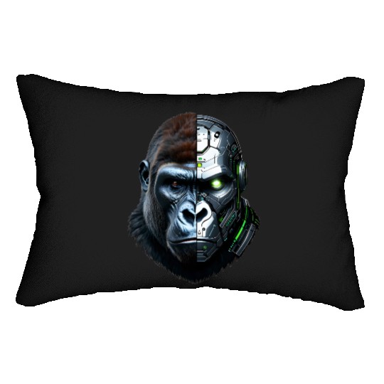 Cyborg Gorilla Lumbar Pillows